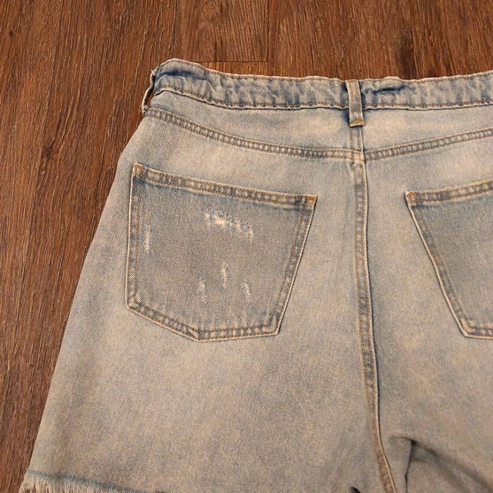 Wild Fable Women's Distressed Blue Jean Cutoff Shorts - Size 14, Super High Rise - Picture 6 of 6